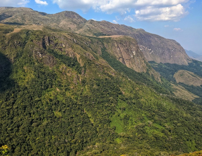a green mountainside